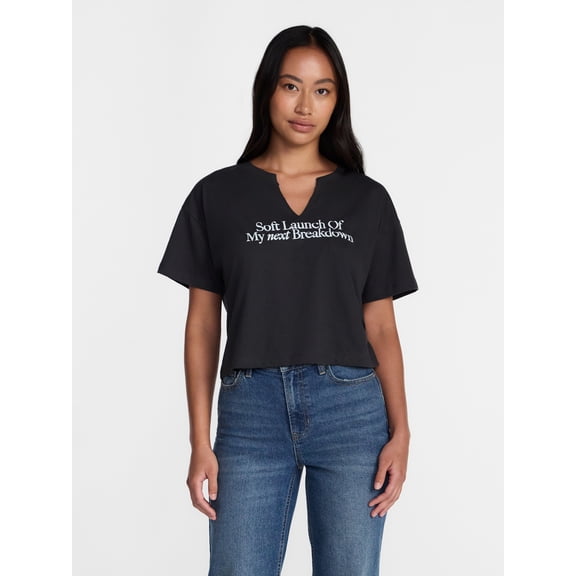 Soft Launch Women's Graphic Tee with Short Sleeves, Sizes XXS-XXL