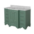 thumbnail image 6 of Nantucket 48" Bathroom Vanity with Sage Green Cabinet and Carrara Marble Top, 6 of 6