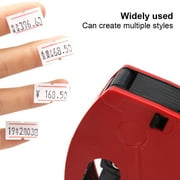 8 Digit Price Labeler Manual Marking Machine, Portable Label Numerical Tag Maker with Sticker Labels Refill Ink, Red