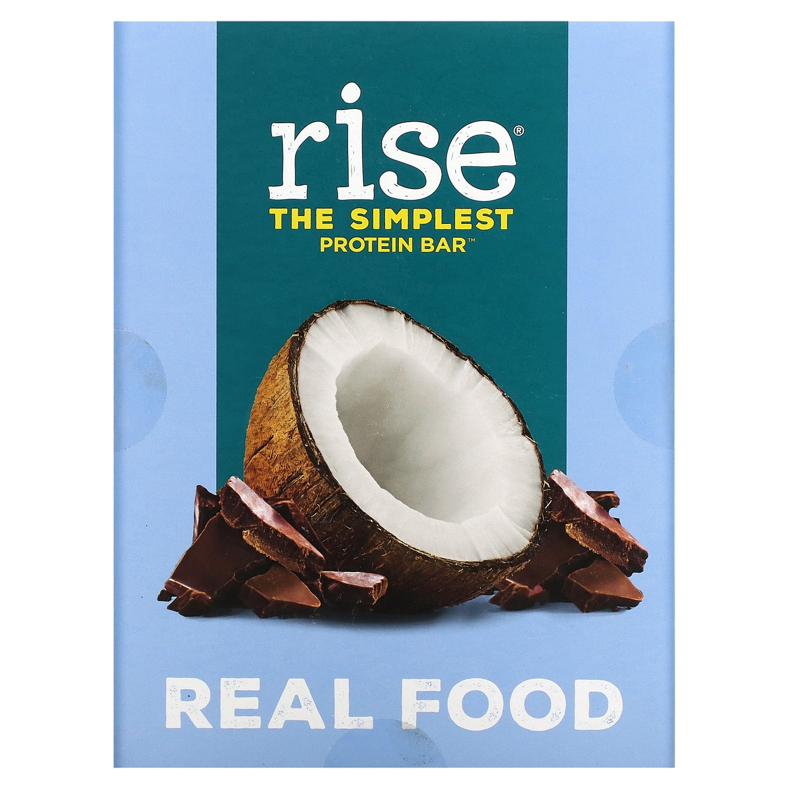Rise Bar Gluten Free Protein Bars, Chocolatey Coconut, 2.1 Oz, 12 Ct