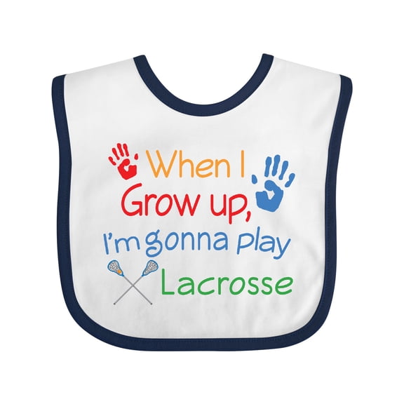 Inktastic Lacrosse Baby Boys or Girls Baby Bib