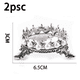 thumbnail image 2 of Corona Nail Art Painting Pen Brush Stand Rack Holder con decoración de perlas sintéticas para manicura DIY Tallado de uñas Lápices de dibujo Pincelesbronce plateado, 2 of 5