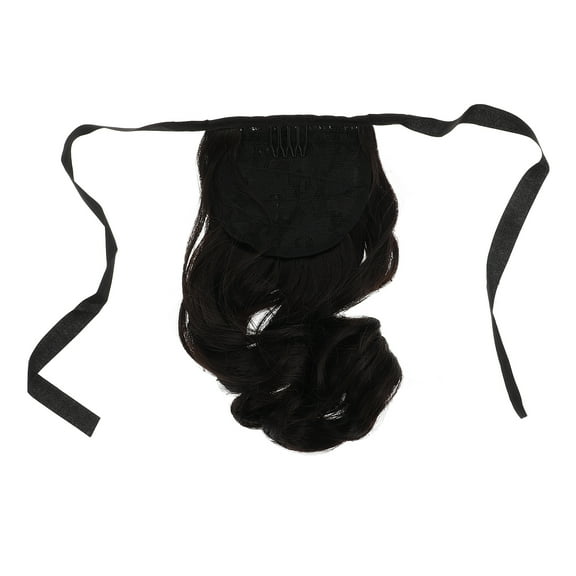 Raindrops Brown Hair Extensions 1 Set Long Wavy Ponytail Claw Clip Curly Hairpieces