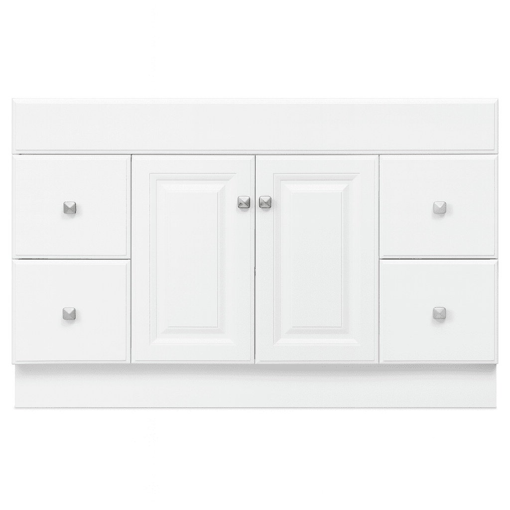 Design House 48" Solid Wood Wyndham Ready to Assemble Bathroom Vanity Cabinet, White