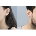 thumbnail image 2 of Dazzlingrock Collection 0.06 Carat (ctw) Round Lab Grown White Diamond Square Shape Men's Hip Hop Iced Stud Earrings, 10K Rose Gold, 2 of 5