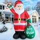 thumbnail image 1 of Papá Noel inflable navideño de 8 pies con caramelos y bolsa de regalo, 1 of 6