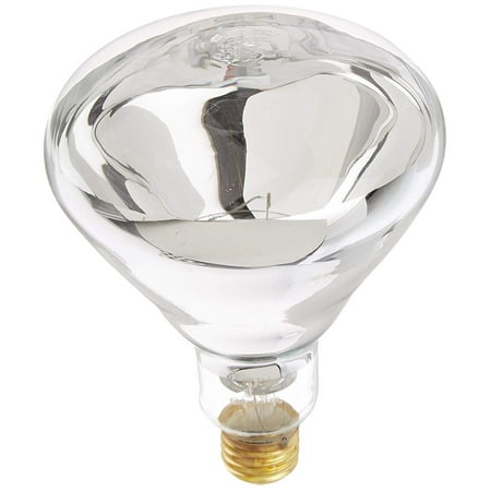 - 250BR40H 250W Heat Lamp BR40 Reflector Light, Clear, Extra long life (5000 hours) By Bulbrite