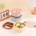 thumbnail image 3 of Ohufall Food Grade Double Layer Insulated Lunch Box Microwave Safe Leak Proof Work Lunch Box For Office Workers Kids, 3 of 7