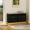 thumbnail image 4 of CBJCBJ-39" Shoe Bench with Soft Cushion and Two Drawers Multifunction Shoe Cabinet, Suitable for Entryway., 4 of 8