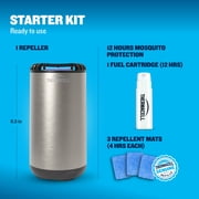 Thermacell Fuel-ZoneGuard Base Fuel Powered Mosquito Repeller with 12-Hr Refill; Metal Edition