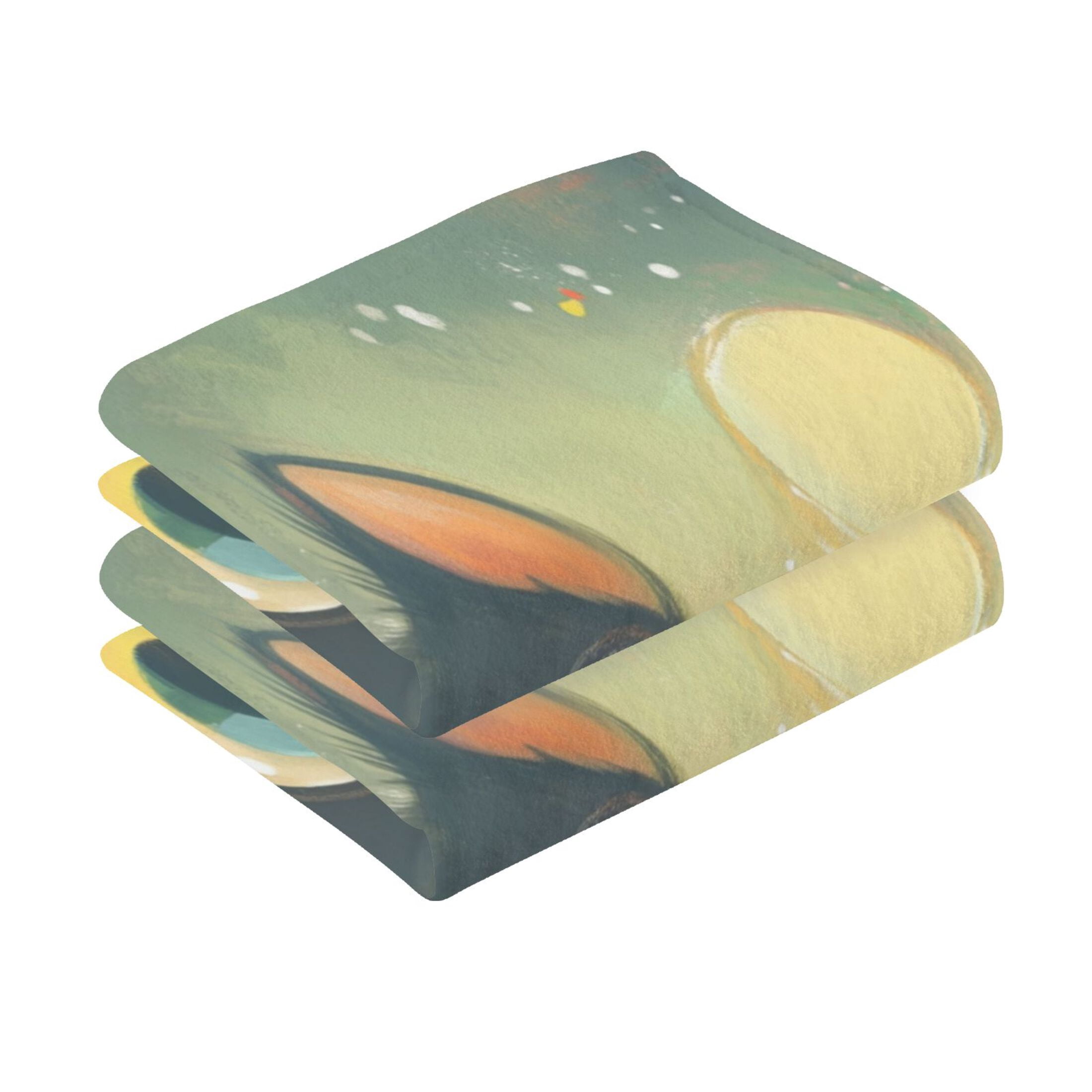 Cotton Towel Two-Piece 16x28 Inch One Sizex2 Face Towel Set Towel Set Cotton Hand Bath Towel Bathroom Beach Adorable Black Cat