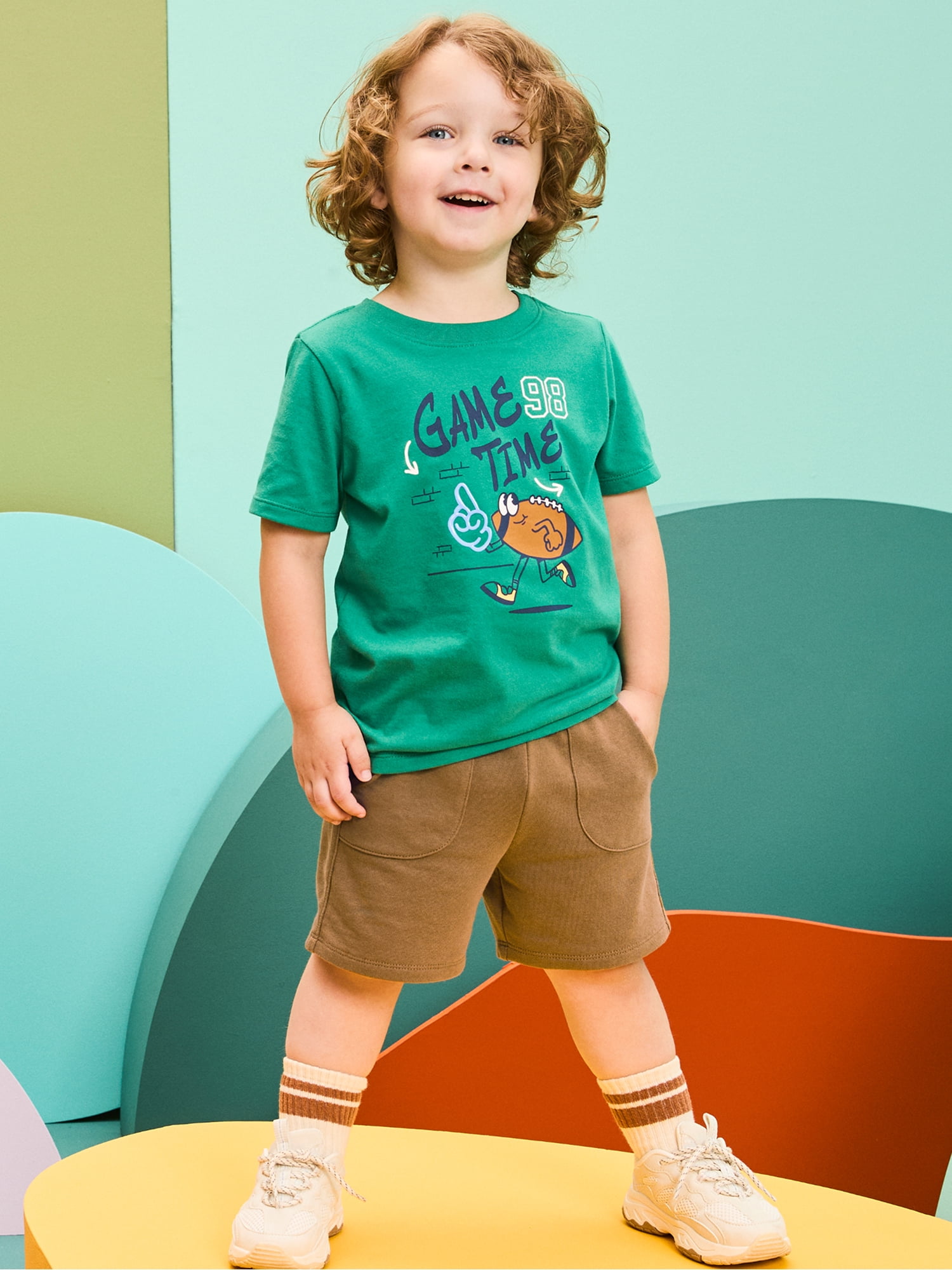 Garanimals Baby & Toddler Boys French Terry Pull-On Shorts, Single & 3-Pack, Sizes 0-6T