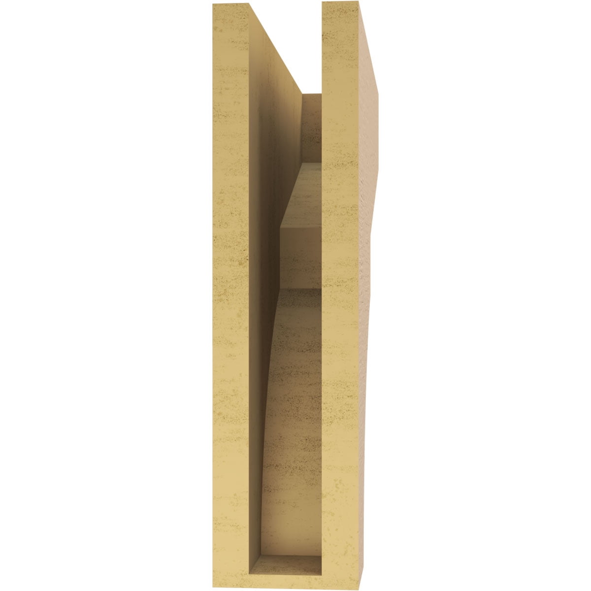 4"W x 16"D x 16"H Thin Monterey Rough Cedar Woodgrain TimberThane Corbel, Primed Tan