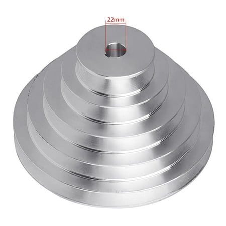 

Aluminum A Type 5 Step Pagoda Pulley Wheel 150mm Outer Diameter for V-shaped Timing Belt