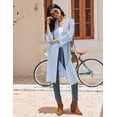 thumbnail image 5 of Ekouaer Robes for Women Waffle Knit Bathrobe Lightweight Kimono Robe Knee Length Loungewear with Pockets, 5 of 6