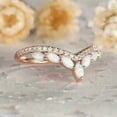 thumbnail image 2 of Bluebell Jewels 2 Ct Marquise Cut White CZ Wedding Band Ring In 14k Rose Gold Plated, 2 of 7