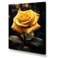 thumbnail image 2 of Designart "Yellow Black Rose gracefulness II" Floral Wall Art Print, 2 of 5
