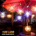 thumbnail image 4 of Slssqhz 4 Pack Firework Starburst Lights 8 Modes LED Battery Operated Chandelier Star Lights with Remote, Hanging Ceiling Decor for Bedroom, Yard, Patio, Party, Christmas Decor, 4 of 7