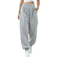 thumbnail image 3 of Women's Bottom Sweatpants Pockets High Waist Sporty Gym Athletic for Jogger Workout Sportwear, 3 of 7