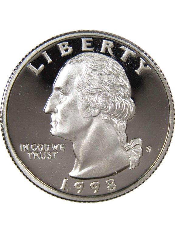 1998 S Washington Quarter Choice Proof Clad 25c US Coin Collectible