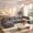 Drak gray-U shape, variant on 135" L-Shaped Cloud Modular Sectional Sofa, Corduroy Upholstery, Deep Seat Memory Foam Cushion, Black