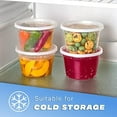 thumbnail image 6 of Microwavable Hot and Cold Translucent Plastic Deli Food Storage Container with Lid, 25/50/100-Pack 16 Oz, 6 of 8