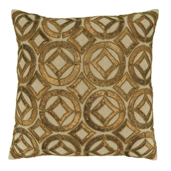 Saro Lifestyle Sequined Down Filled Throw Pillow