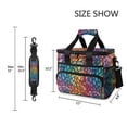 thumbnail image 3 of FORMRS Insulated Cooler Bag 24 Cans Capacity Soft Leakproof Lunch Box with Side Pockets, Colorful Dragon Scales Pattern, 3 of 7