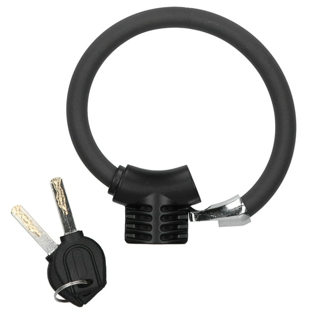 Mini Bicycle Ring Lock AntiTheft Bike Cable Lock Reflective Zinc Alloy Bicycle Accessory(Reflective Matte Black )