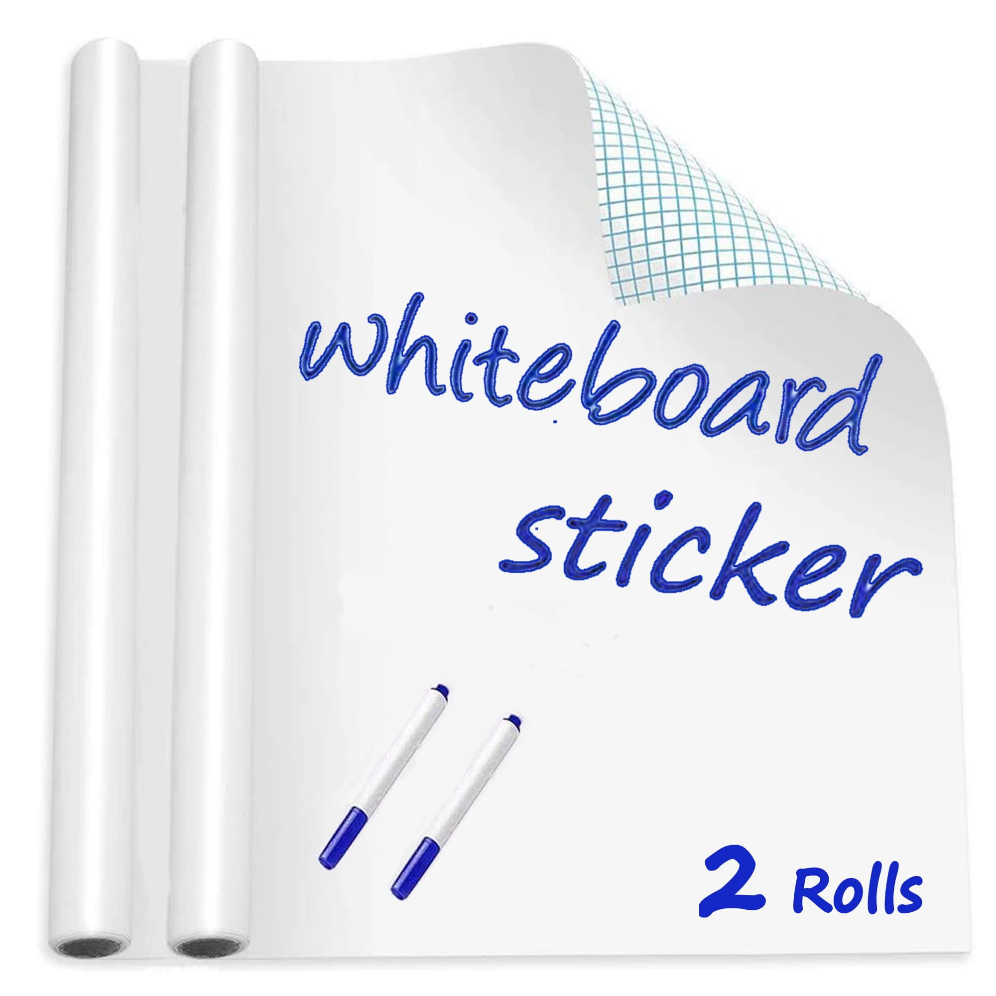 2 Rolls Whiteboard Sticker for Wall 17.7" x 78.7" Whiteboard Wallpaper