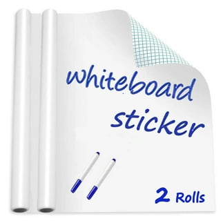 Mind Reader Adhesive Whiteboard Paper & 2 Dry Erase Markers