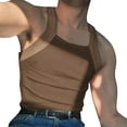 thumbnail image 1 of PEASKJP Men's Quick Dry Tank Top Sleeveless Running Muscle Shirts,Coffee L, 1 of 5