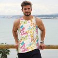 thumbnail image 5 of Rocae Retro Colorful Butterfly for Men's Workout Tank Top Men's Running Tank Top Dry Fit Athletic Workout Tank TopsSmall, 5 of 9