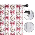 thumbnail image 4 of Blackout Kids Curtains,Pink Baseballs and Bows Pattern Childrens Insulated Curtains Set Of 2,Bedroom Essentials,Toddler Room Decor 42"x63", 4 of 5