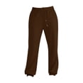 thumbnail image 6 of Audhol Joggers for Women, Women Fleece Baggy Sweatpants with Pockets Wide Straight Leg High Waist Joggers Pants Winter Clothes Womens Sweatpants Bronze 2XL, 6 of 7