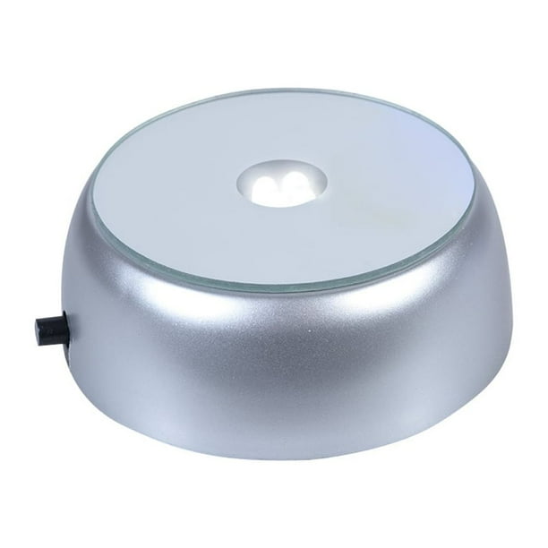 Ejoyous Base Rotonda LED Con Luci Multicolore - Display A 7 Colori Per Cristalli E Oggetti In Vetro - Alimentazione A Batteria