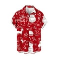 thumbnail image 1 of Mens Manga Corta Botón Abajo Camisas, Cuello de Vuelta Impresa Blusa, Top de Verano de la Moda Casual, 1 of 5