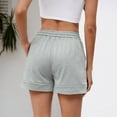 thumbnail image 5 of Uaswgudfs ​Women's Elastic Waist Jean Shorts – Drawstring, Pockets & Casual Summer Style​ Gray XL, 5 of 5