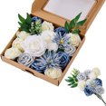 thumbnail image 1 of Luscious Rose - Combo de flores artificiales para boda, ramos de boda, centros de mesa, arreglos florales, decoraciones, 1 of 5