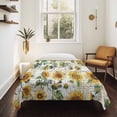 thumbnail image 4 of Farmhouse Sunflower Tapestry for Bedroom Wall Hanging Tapestry, Vintage Summer Botanical Ceiling Backdrop Tapestries Poster Blanket Wall Decor for Teens Room Living Room Dorm 51" x 59", 4 of 8