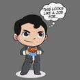thumbnail image 2 of Infant's DC Super Friends Chibi Clark Kent Bodysuit, 2 of 3