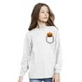 thumbnail image 3 of Awkward Styles Halloween Youth Sweatshirt Girls Boys Angry Pumpkin Crewneck Tee for Kids Pocket Print, 3 of 5