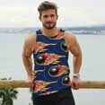 thumbnail image 6 of Pofeuu Bowling Ball And Flame Print Men's Workout Tank Tops Sleeveless Muscle Gym Shirt Quick Dry-, 6 of 7