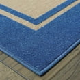 thumbnail image 2 of Oriental Weavers Cayman Indoor/Outdoor Rug - 5594B - 7'10" x 10'10" - in Sand/ Blue - Classic Border, Multi-Level Pile, Water, Stain and Fade Resistant, Hose Clean, Patio, Outdoor Living Rug, 2 of 3