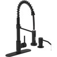 thumbnail image 1 of Kitchen Faucet Kitchen Sink Faucets with Pull Down Sprayer Single Handle Stainless Steel Faucets for Kitchen Sinks Dual Function Spray Head Farmhouse Kitchen Faucets KFB, 1 of 9