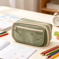 thumbnail image 4 of IPEWLEX Large Capacity Zipper Pencil Case, Versatile Multi-functional Organizer Pouch for Makeup & Electronics, Lightweight Portable Storage Bag Ideal for Office, Travel, and Daily Work, 4 of 5