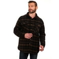 thumbnail image 6 of Bass Creek Outfitters Men's Plaid Bonded Winter Fleece Shirt Jacket, Sizes M-2XL, 6 of 11