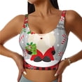 thumbnail image 1 of Fotbe Gnome And Buffalo Plaid Sujetador Deportivo Largo sin Aros para Mujer con Almohadillas y Soporte Medio, Transpirable y Absorbente, Camiseta Tipo Chaleco o Tank Top-Small, 1 of 8