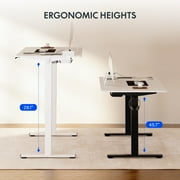FLEXISPOT 55 x 28 Home Office Electric Height Adjustable Standing Desk Memory Programmable Presets Computer Desk White