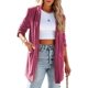 thumbnail image 1 of chamarra casual de terciopelo clásico con un botón para mujer, de manga larga sedosa, ajuste holgado Rosa Rojo G Rosa Rojo G Xishao ropa, 1 of 2